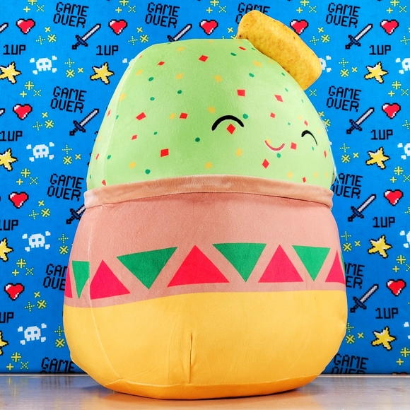 Squishmallow Gideon the Guacamole with Tortilla Chip 14" UltraSoft Food Plush - Picture 2 of 12